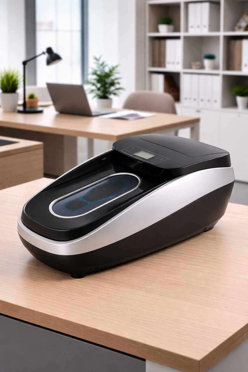 HygienStep otomatik ayakkabı kaplama makinesi gümüş model
