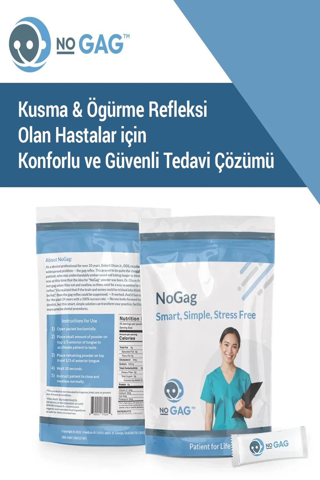 NoGag dental ürün – ölçü alma ve posterior işlemler sırasında öğürme refleksini azaltmaya yardımcı klinik kullanım çözümü